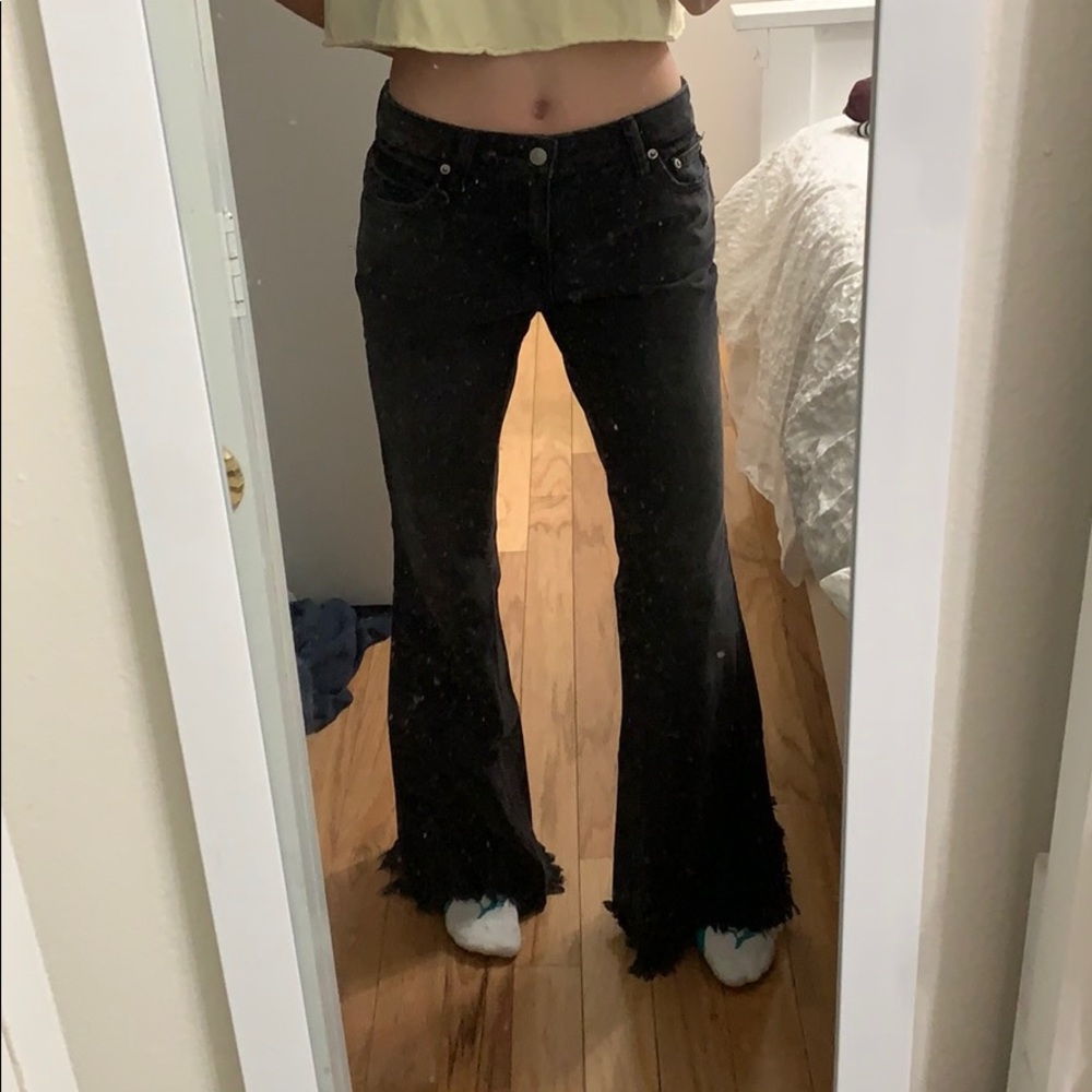 Free people black flare jeans